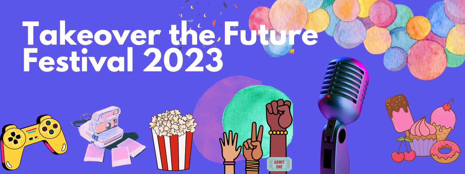 The poster for Takeover the future fest 2023 shows some activities