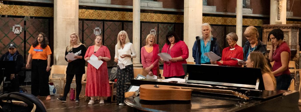 a choir singing together